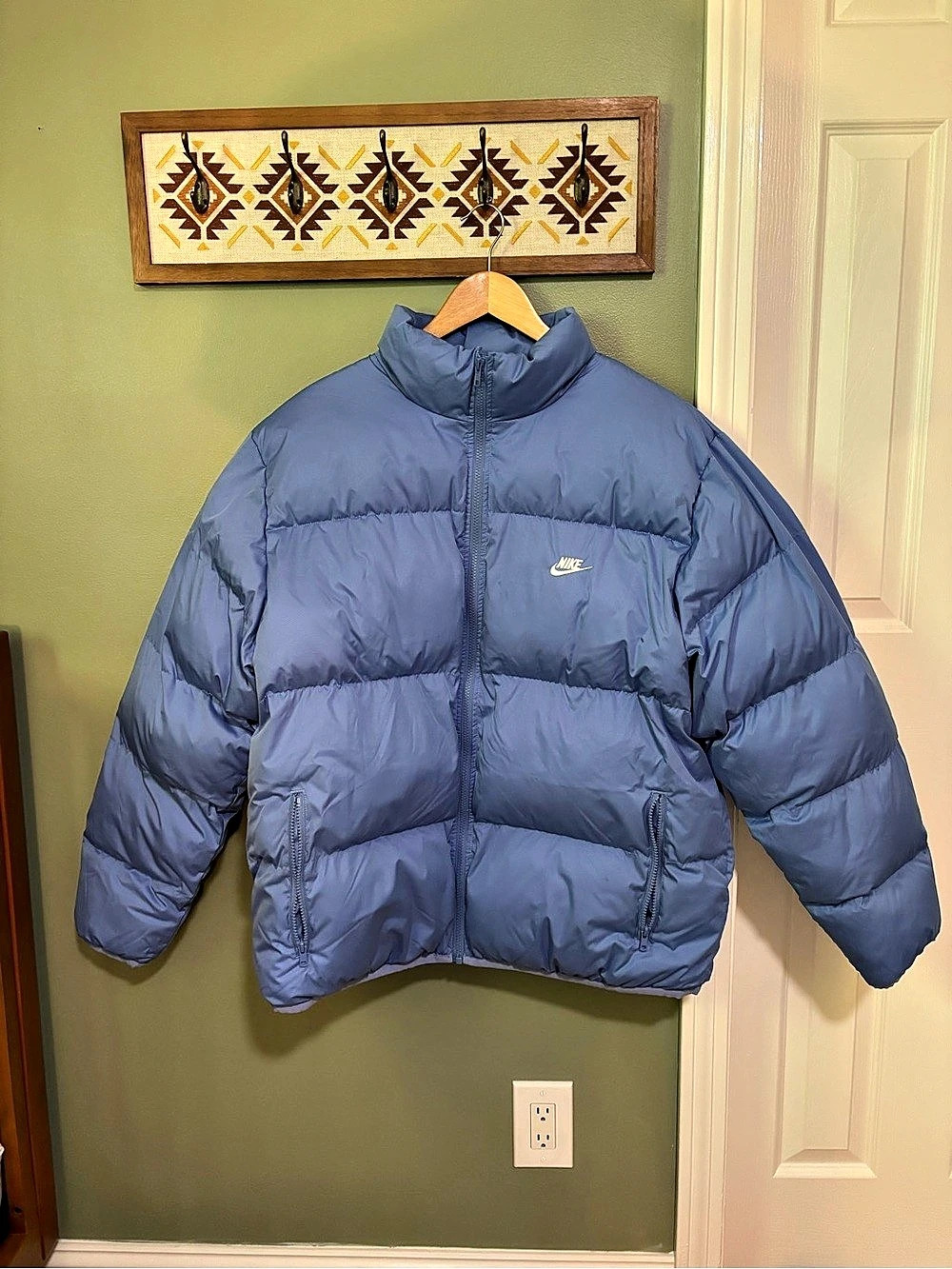 Nike Blue Puffer Jacket Size Small